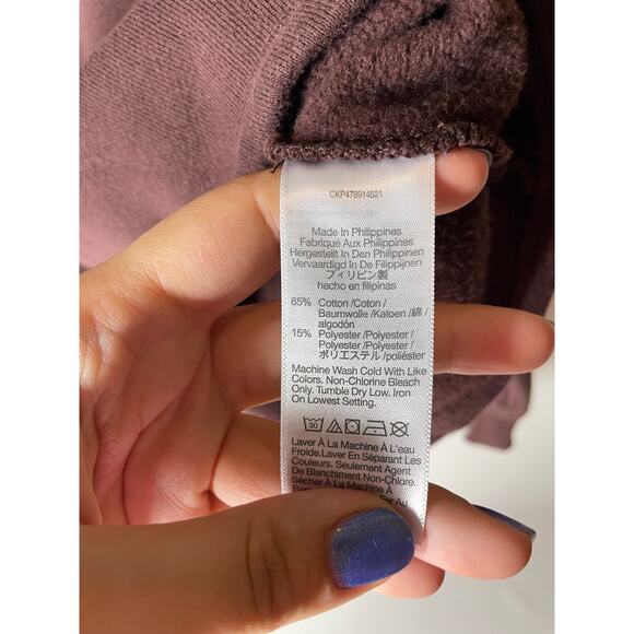 Madewell Betterterry Polo Sweatshirt Maroon Red Brown Women's Size XL - Picture 3 of 5